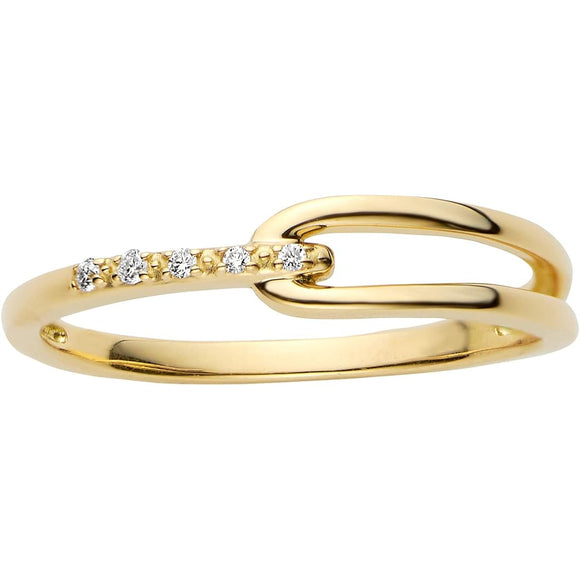 [VIH Vendome Aoyama] Ring K18 Yellow Gold Honey Flow Diamond No. 11 GGVR005311DI