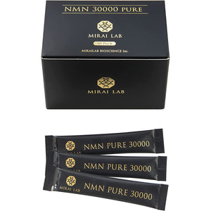 MIRAI LAB NMN 30000 Pure (NMN High Purity 99.8% / 30 Packs) Beautiful Skin Beauty Health Aging Care Supplement Made in Japan