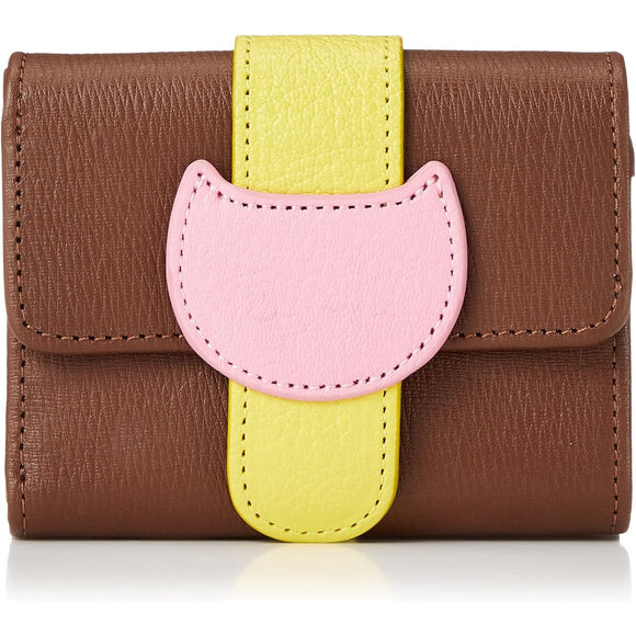 Tsumori Chisato Mini Wallet Trifold Wallet Cat Belt Women's Brown