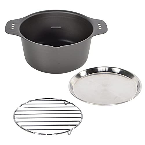 be worth style ks-385036 Tempura Pot, For Use with Aggae Ageon, With Lid, Gas IH Compatible, Iron Frying Pan, Made in Japan