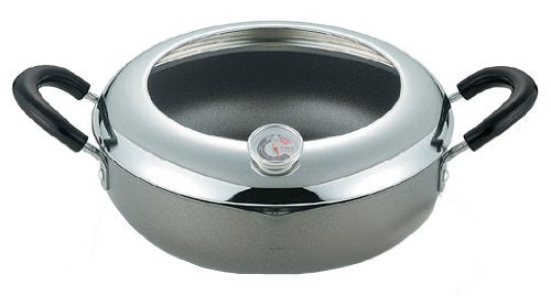 EN-T24W Tempura Pot with Thermometer, 9.4 inches (24 cm)