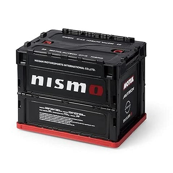 Nissan Collection KWA6A-60NBK NISMO Folding Container Box, Black, 5.3 Gal (20 L), Logo Printed