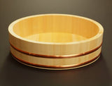 Kisosawa Thick Rice Table, Sushi Tub, Rice Kiri, 11.8 inches (30 cm), 3 Cups
