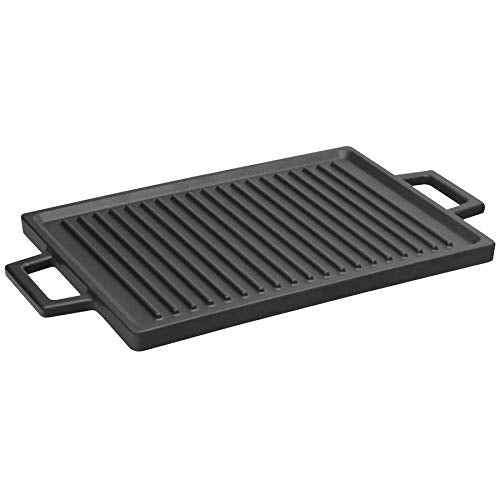 LAVA Reversible Grill 22 × 30cm ECO Black IH Compatible Cast Iron Enamel LV30GD Lava