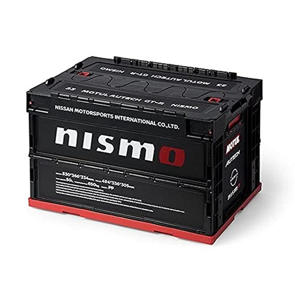 Nissan Collection NISMO Comfit Folding Container Box, Black, 13.2 Gal (50 L), Logo Printed