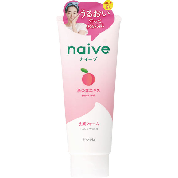 Kracie Home Products Naive Face Wash Foam (with peach leaf extract) 130g