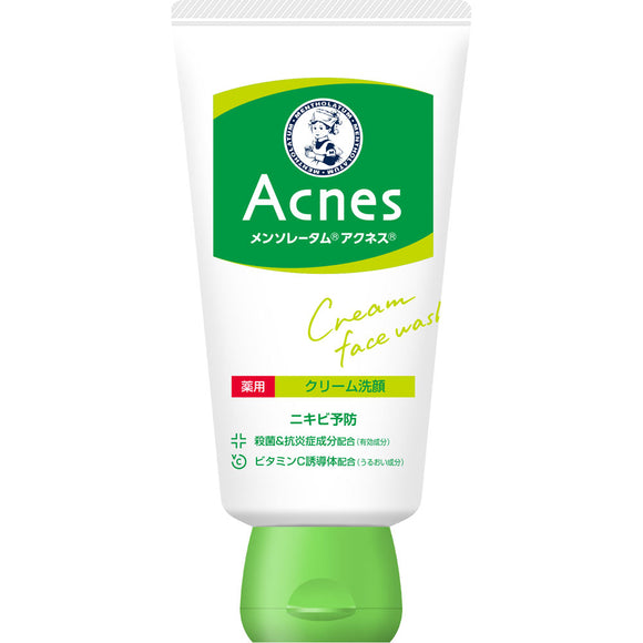 Rohto Mentholatum Acnes Medicated Cream Face Wash 130G