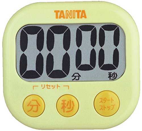 Tanita kitchen timer Magnet with big screen 100 minutes Yellow TD-384 YL visible timer