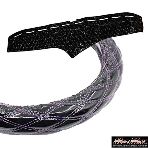 Ud Perfect Quon Sensor Dedicated Steering Wheel Cover Dash Mat Set Double Stitched Steeled Glossy Enamel BlackPurple LUSTER DMS-UD01-2-B1210