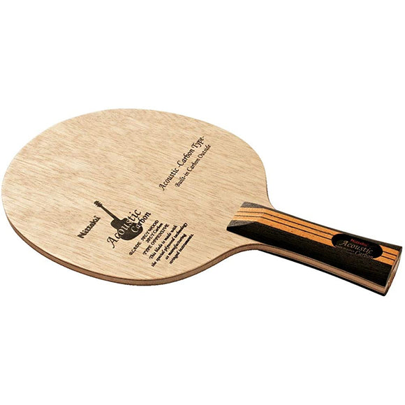 Nittaku Table Tennis Racquet, Acoustic Carbon, Shakehand for Attacks, Special Materials Included
