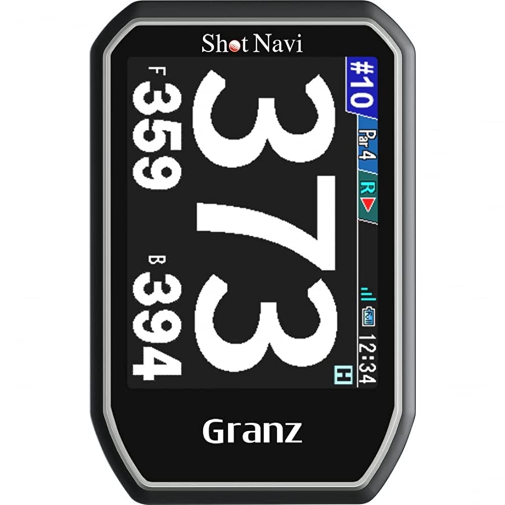 Shot Navi Granz BK Golf GPS, Touch Panel, Dodka Letters, Ultra