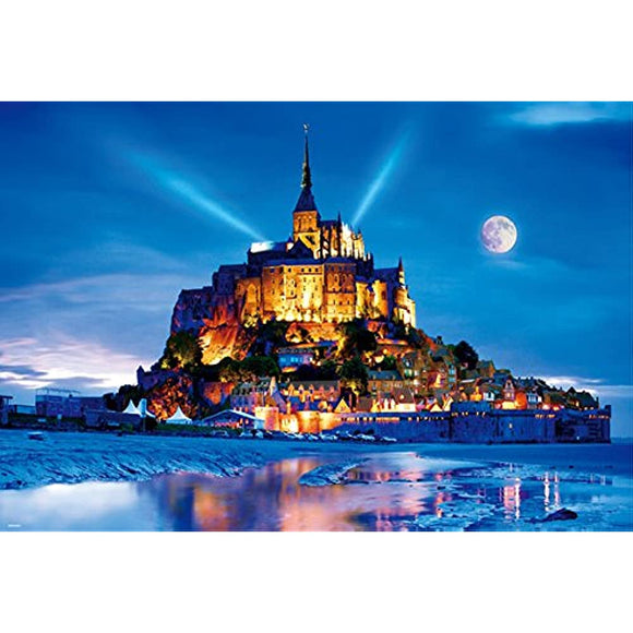 1000 Piece Jigsaw Puzzle, World Heritage Site, Mont Saint Michel ~ Light Up ~ 19.3 x 28.3 inches (49 x 72 cm)