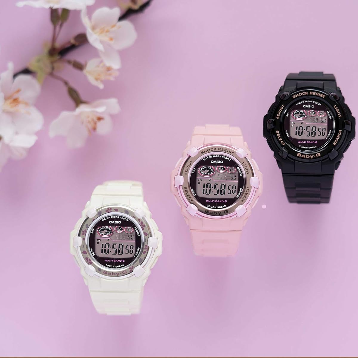 [Casio] Watch Baby G Cherry Blossom Colors BGR-3000CBP-7JF Women's Whi ...