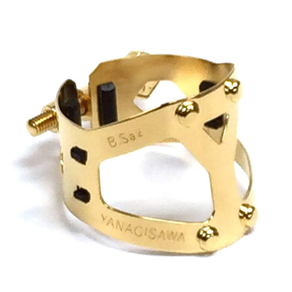 YANAGISAWA Yany SIXS for Riggering Ebonite (Reverse Tighten/Single Screw) for Baritone Saxophone Gold Plated