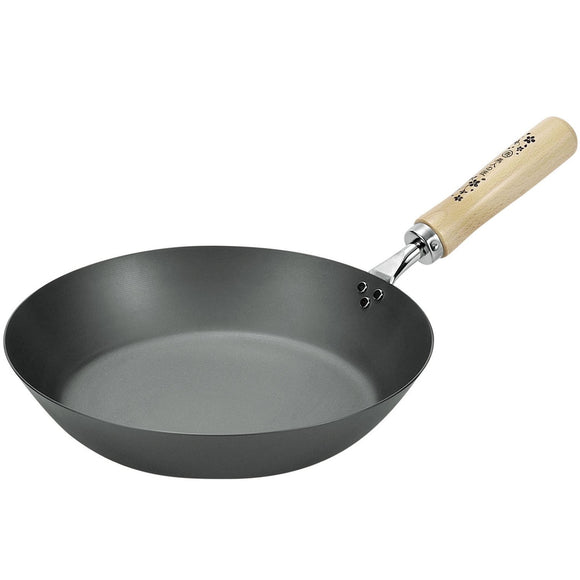 Yokoyama ETT-700 Frying Pan, 10.2 inches (26 cm), IH Compatible, Iron, Nitride Treatment, Enenjin (Sakurama)