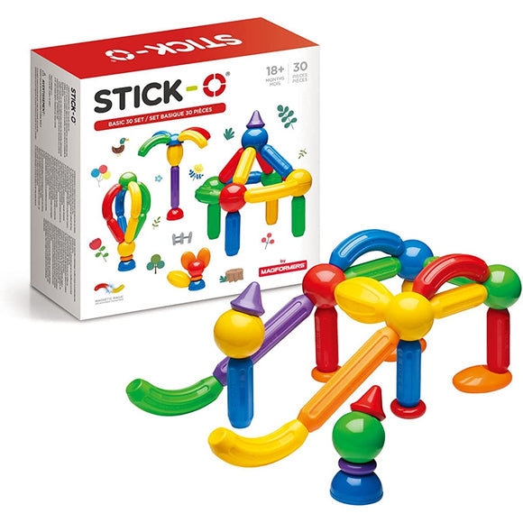 Bornelund SO901003 Stick-O Basic Set, 30 Pieces, For 1.5 Years Old