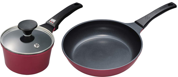 Kyocera CFND-3C-BBD Ceramic Frying Pan Set, Coated Limited-Bordeaux Color, Saucepan, 6.3 inches (16 cm), Induction Compatible, Cerabrid