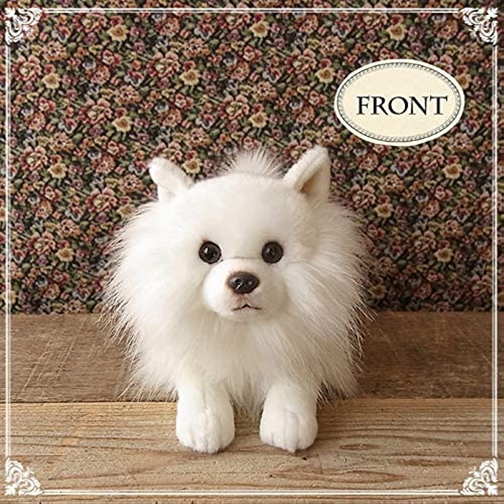 Fluffy White Pomeranian Stuffed Animal Plush Toy
