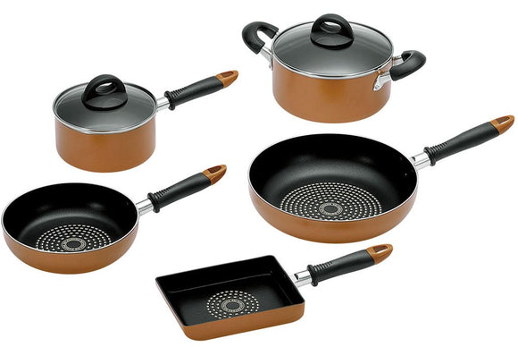 Kusu Kei KKCH-1500S Kitchen Tool Set of 5 (Frying Pans 7.9 x 7.1 inches (20 cm), Egg Baking 5.1 x 7.1 inches (13 x 18 cm), Frying Pan 10.2 inches (26 cm), Single Handle Pot 6.3 inches (16 cm), 20 cm)