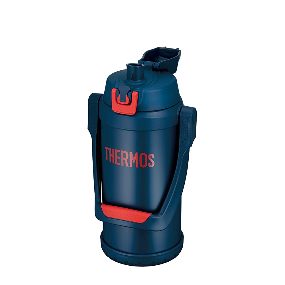 Thermos FFV-2001 NV-R Water Bottle, Vacuum Insulated Sports Jug, 0.6 gal  (2.0 L), Navy Red