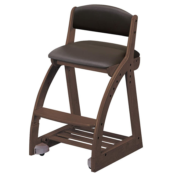 Koizumi Fanitec FDC-059WTDB Study Chair, WTMedium Brown, Size (W x D x H): 16.3 x 19.5 - 21.5 x 29.5 inches (413 x 495 - 545 x 750 mm), SH440, 470, 500, 530 mm (Outer Dimensions), Medium Brown