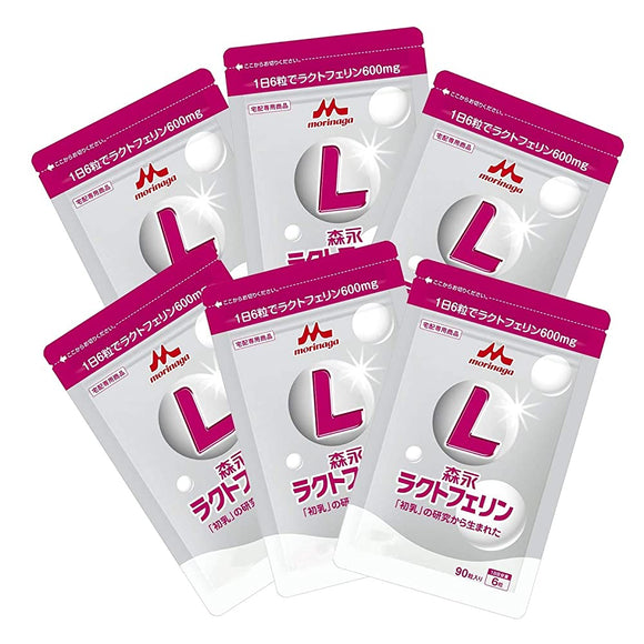 New aluminum pouch package containing 90 Morinaga lactoferrin! 6 pieces (6 grains per day x 90 days)