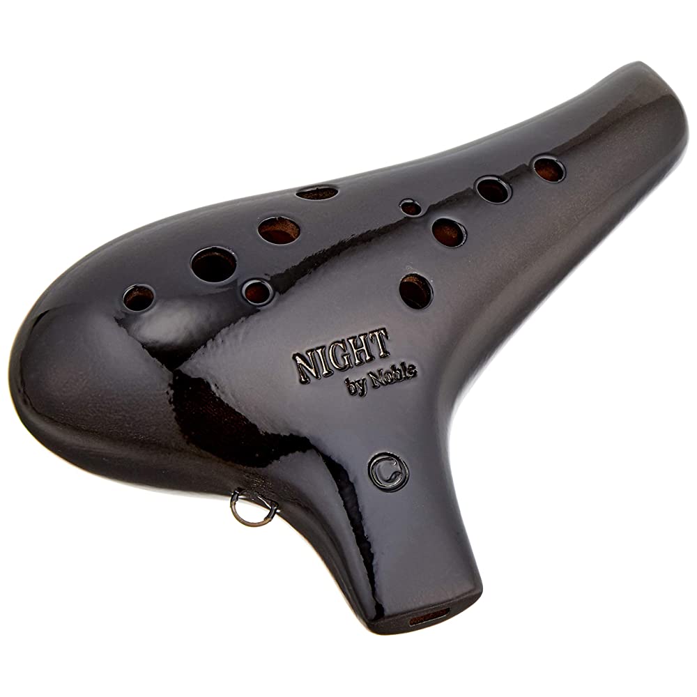 NIGHT by Noble Ocarina Alto Ceramic Metal Black Goods Of Japan