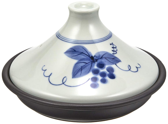 Hasami tazin Pot 21 cm (Heat-Resistant Ceramic Plate) Grape Picture ID 09 03