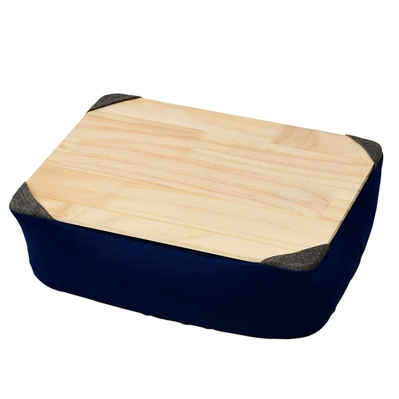 Yamazen Above-the-knee table The top plate can be removed. The cover can be washed. Beads can be replenished. Cushion table with special case PC table Navy AHT-3526 (NV)