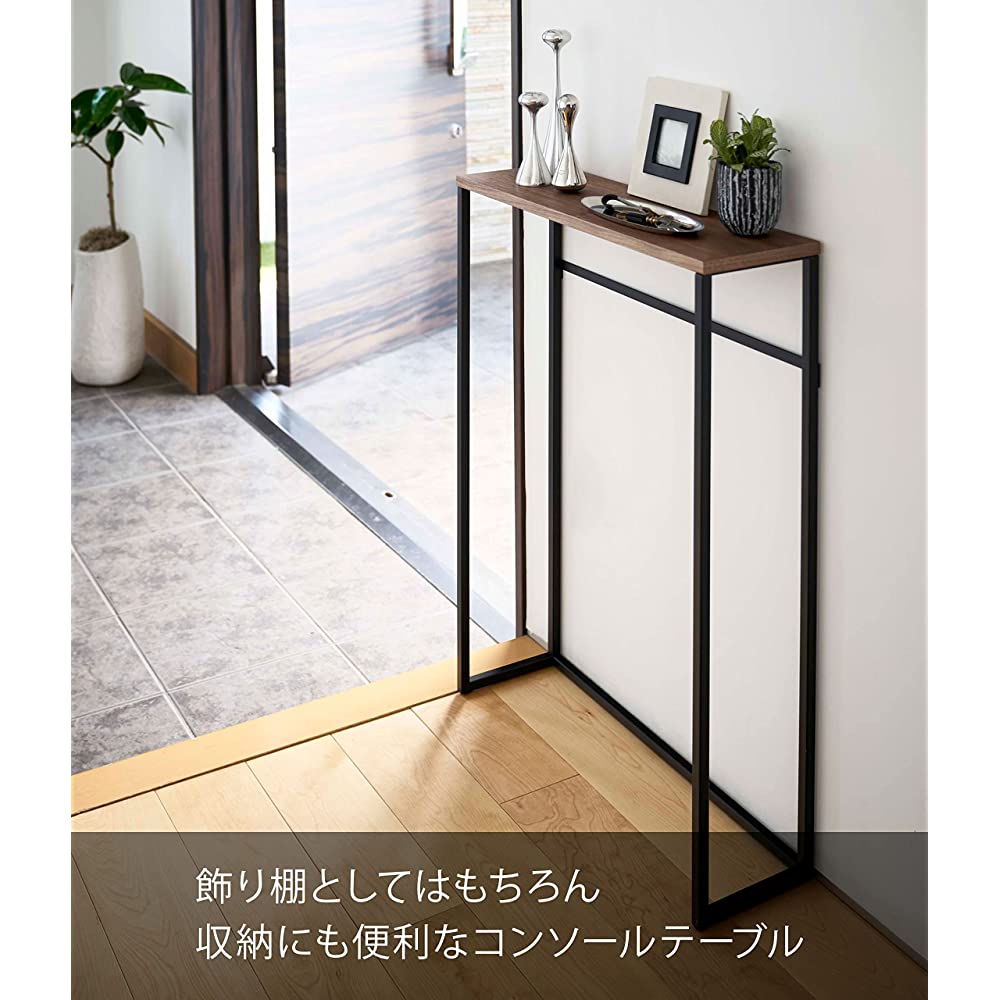 Yamazaki Console Table Black Approx. W60XD18.5XH80.5cm Tower Easy