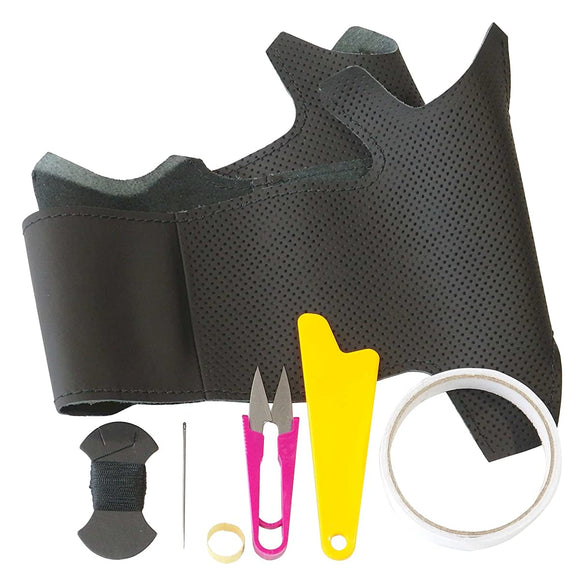 TricoloreExchange EX DIY Steering Wheel Cover Replacement Kit, Genuine Leather, Model: 1BS1S19B2B1B