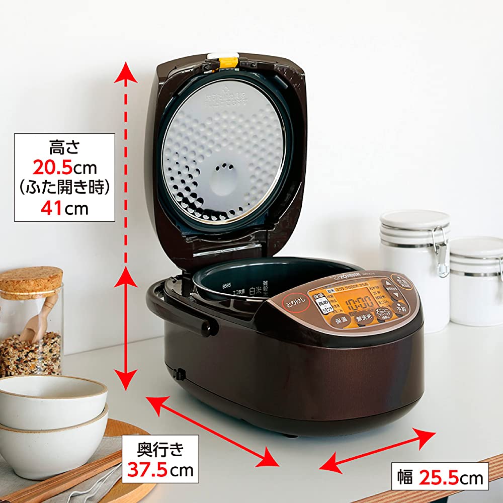 Zojirushi NW-VC10-TA IH Rice Cooker, 5.5 Cups, Extreme Cooking, Brown