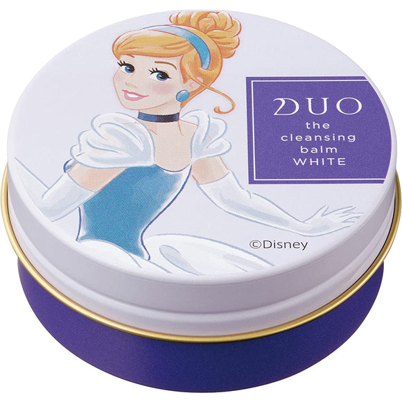 DUO The Cleansing Balm White a 45g [Disney Princess Limited Design Cinderella] Makeup Remover [Natural Clay Ghassoul x Bright Care] For Clear Skin <Uneven Skin Color Aging> Eyelashes OK W No Face Wash Required