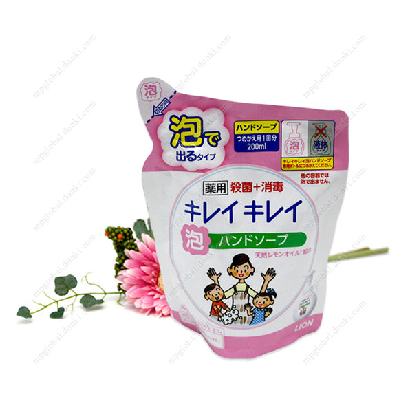 Lion Kirei Kirei Medicated Foam Hand Soap, Refill, Citrus Fruity Fragrance, 200Ml