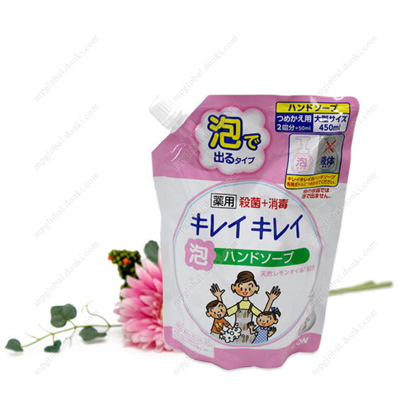 Lion Kirei Kirei Medicated Foam Hand Soap, Refill, Citrus Fruity Fragrance, 450Ml