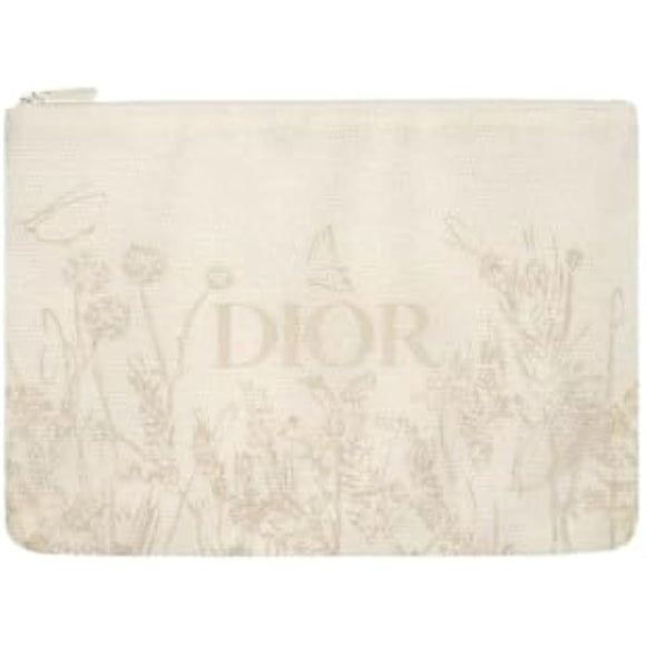 Christian Dior Dior Dior Flower Pouch Cosmetic Pouch Flat Novelty Logo Present Flower