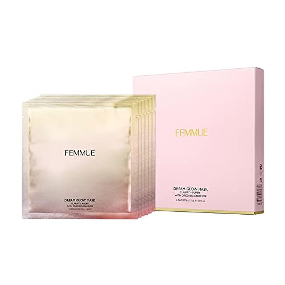 FEMMUE Dream Grow Mask CP Skin Tightening Booster, Face Pack, Individual Packaging, Moisturizing, Pores, Japanese Genuine Product, 0.9 fl oz (25 ml) x 6 Packs