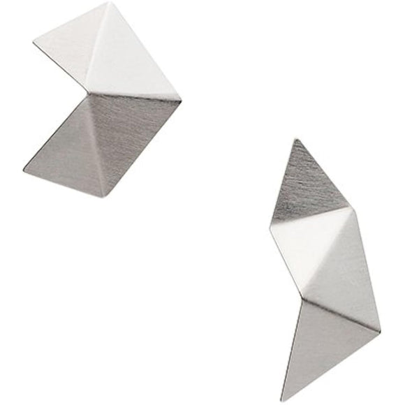 [Vendome Aoyama] [Kengo Kuma + MA,YU] K10 White Gold Paper snake Earrings Small [Kengo Kuma] KMHA0092 White Gold