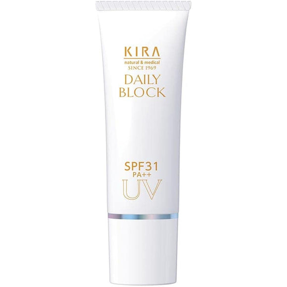 Kira Cosmetics Kira Daily Block SPF31 PA++ 25g Sunscreen Cream with Beautiful Skin Recipe Official Japanese Retailer