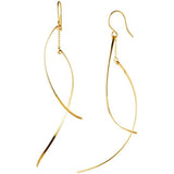 [Vendome Aoyama] [Kengo Kuma + MA,YU] K10 Yellow Gold Pasta Earrings [Kengo Kuma] KMJA0086 Yellow Gold