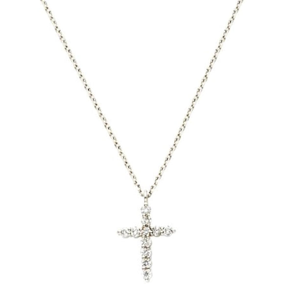 [Vendome Aoyama] Necklace Platinum Diamond 0.1ct Cross APVN159945DI