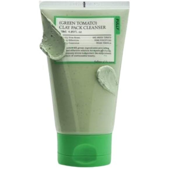 FULLY Green Tomato Clay Pack Cleanser 120ml Sebum Pore Exfoliant Foam Cleansing Korean Cosmetics K-Beauty