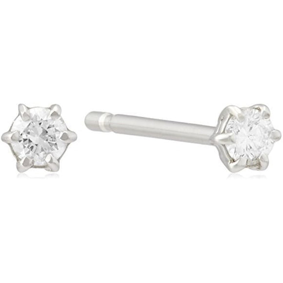 [VIE Vendome Aoyama] Earrings Platinum PT900 VI (VIA) Diamond 0.06ct Single Stone GPAA0025 DI
