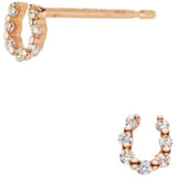 [VIH Vendome Aoyama] Earrings K18 pink gold diamond 0.06ct horseshoe GGAA0006 DI