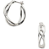 [VIH Vendome Aoyama] Earrings Silver 925 Cross Hoop GS6A0121 SI