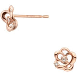 [VIH Vendome Aoyama] Earrings K10 pink gold diamond 0.02ct Quince (Karin) GJAA0244 DI