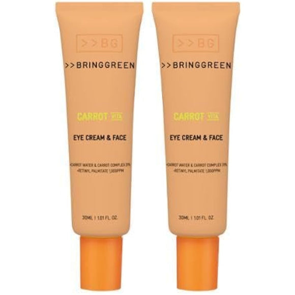 BRINGGREEN Bring Green Carrot Vita Eye Cream and Face Double Special (30mL*2) Korean Cosmetics K-Beauty