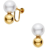 [Vendome Aoyama] [Kengo Kuma + MA,YU] Modern earrings Silver 925 (YG plating) Pearl Metal Ball [Kengo Kuma] KM8E0074 VA