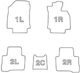 Clazzio ET-0154 (5EETB0154K) Floor Mat, 3D Type, 1 Car Set, RAV4 Hybrid, H31 (2019)/4 Onwards, Rubber Type, Black