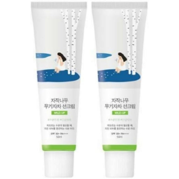 (Lound Lab) Round Lab Shirakaba Inorganic Sunscreen 50ml 1+1 Plan SPF50+ PA++++ Moisture Soothing UV Sunscreen